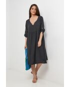 Robe Léana 100% Lin anthracite