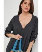 Robe Léana 100% Lin anthracite
