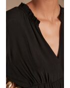 Marlene R zwarte jurk in crêpe