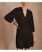 Marlene R zwarte jurk in crêpe