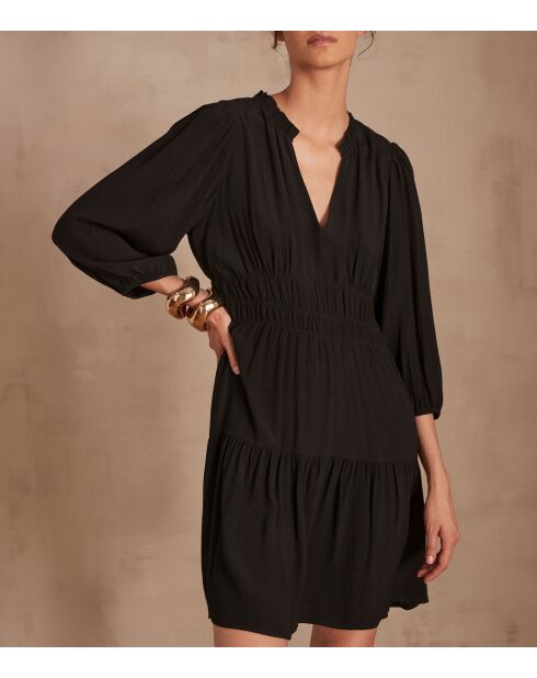 Marlene R zwarte jurk in crêpe