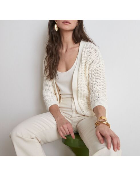 Capa y poncho color crema Melanie