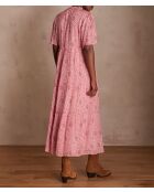 Myrtie R imp jurk met rode bessen