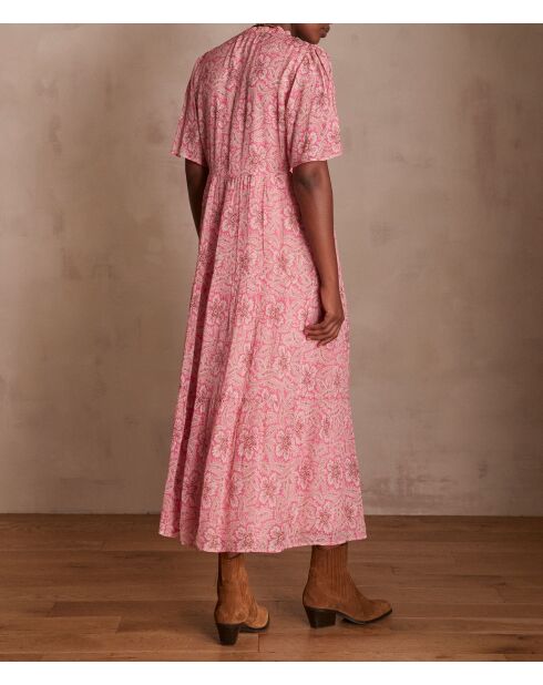 Myrtie R imp jurk met rode bessen