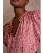 Myrtie R imp jurk met rode bessen