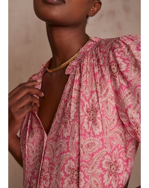 Myrtie R imp jurk met rode bessen