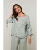 Pantalon Ilona 100% Lin vert