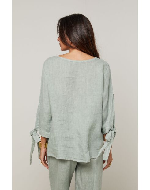Pantalon Ilona 100% Lin vert