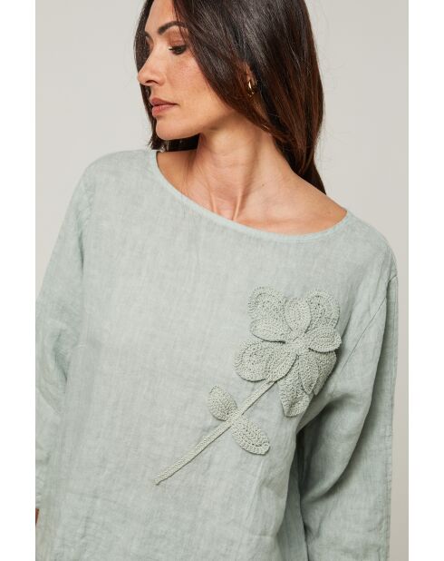 Pantalon Ilona 100% Lin vert