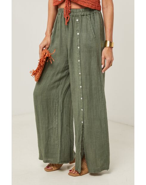 Pantalon Livia 100% Lin kaki