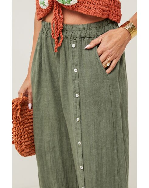 Pantalon Livia 100% Lin kaki
