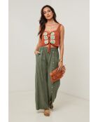 Pantalon Livia 100% Lin kaki