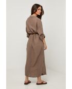 Robe Sélène 100% Lin taupe