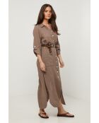 Robe Sélène 100% Lin taupe