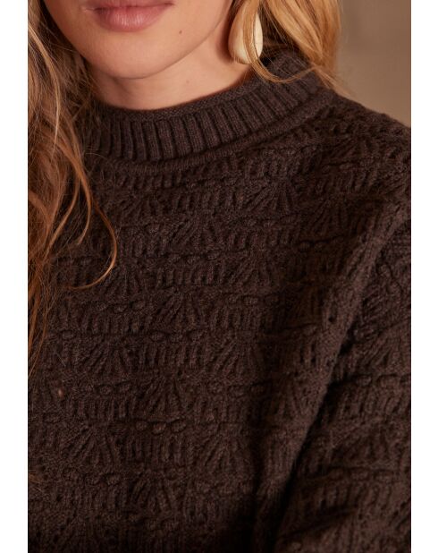 Donkerbruine trui Sylvio