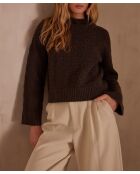 Donkerbruine trui Sylvio