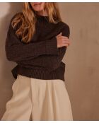 Donkerbruine trui Sylvio