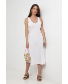 Myrtille jurk van 100% wit linnen