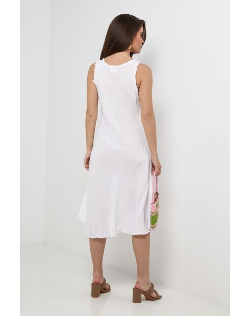 Myrtille jurk van 100% wit linnen
