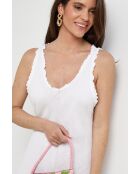 Myrtille jurk van 100% wit linnen