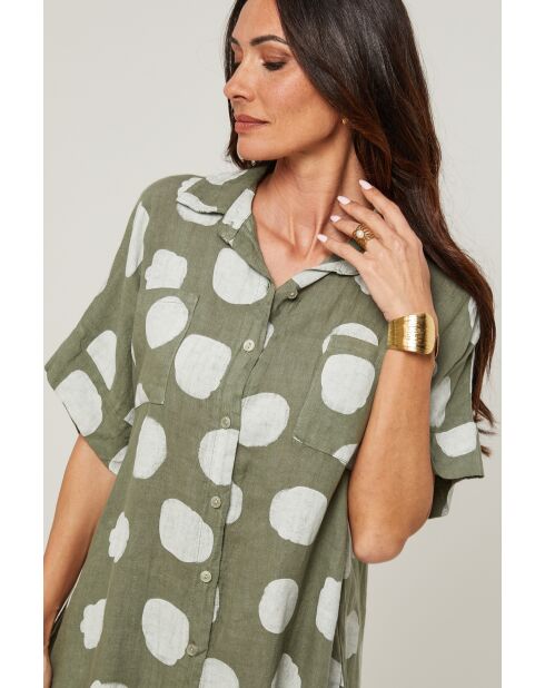 Robe Yara 100% Lin kaki