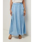 Jupe Tessy 100% Lin indigo