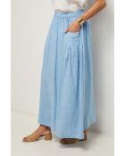 Jupe Tessy 100% Lin indigo