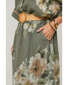 Jupe Calista 100% Lin kaki