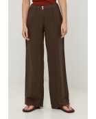 Bruine broek van 100% linnen Zélie