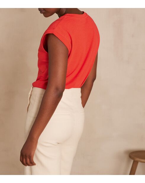 Delya korallenrotes T-Shirt