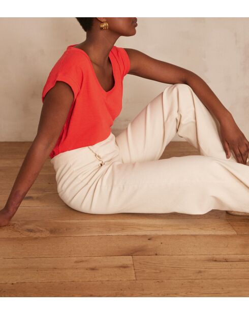 Delya korallenrotes T-Shirt