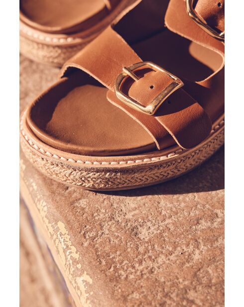 Sandali mules Jules color cammello chiaro