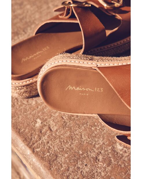 Sandali mules Jules color cammello chiaro