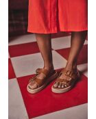 Sandali mules Jules color cammello chiaro