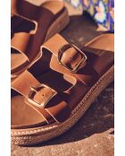 Sandali mules Jules color cammello chiaro