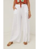 Pantalon Livia 100% Lin blanche