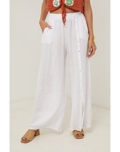 Pantalon Livia 100% Lin blanche