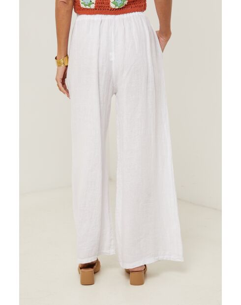 Pantalon Livia 100% Lin blanche
