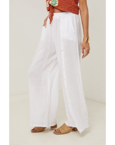Pantalon Livia 100% Lin blanche