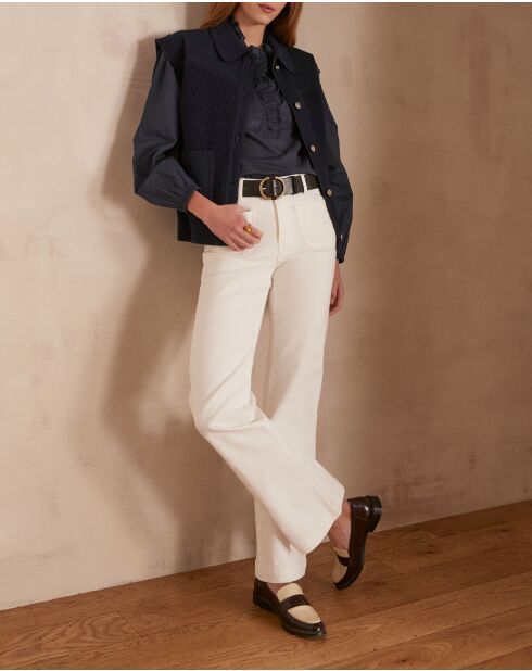 Lola Flare witte overgeverfde broek