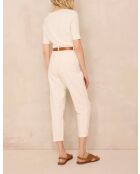 Sabil P-Hose mit cremefarbener Oberfläche