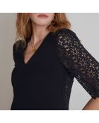 Abito Giorgia R in pizzo blu