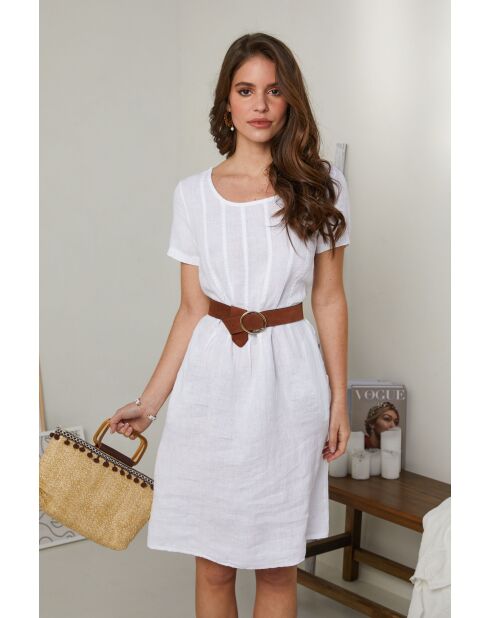 Robe Inaya 100% Lin blanche