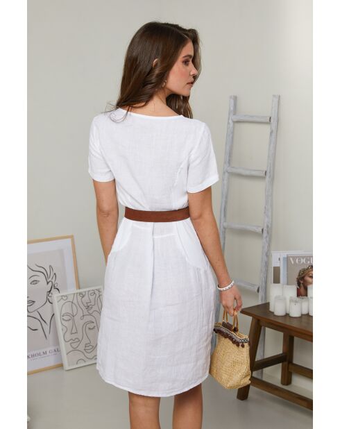Robe Inaya 100% Lin blanche