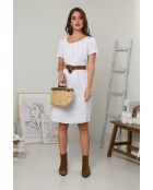 Robe Inaya 100% Lin blanche