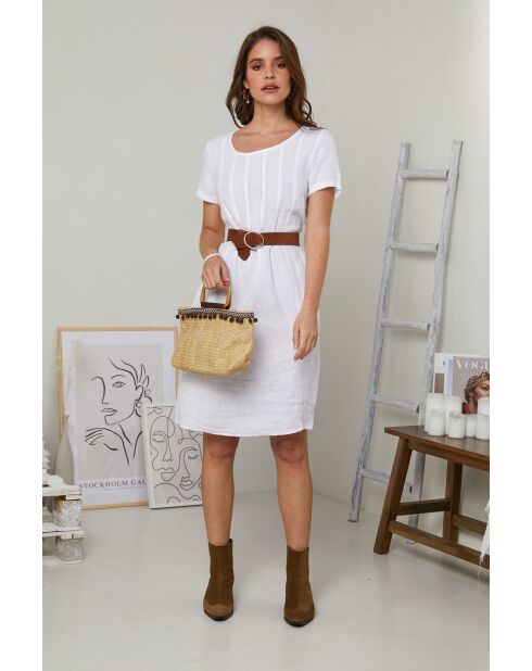 Robe Inaya 100% Lin blanche
