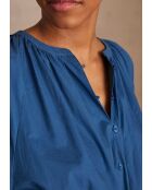 Micha R besticktes Petrolkleid