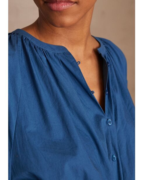 Micha R besticktes Petrolkleid