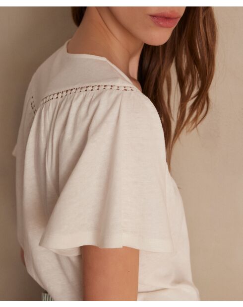 Adele ecrufarbenes T-Shirt