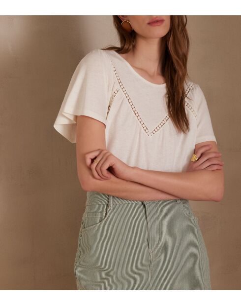 Adele ecrufarbenes T-Shirt